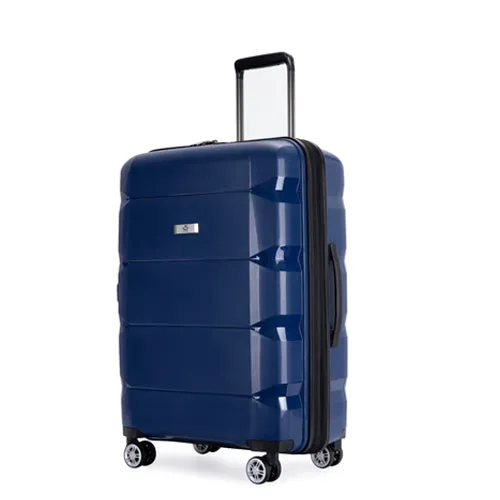 Richland Fashion Hand Luggage Lightweight PP Expandable Hard Shell Trolley Travel Suitcase with 4 Wheels Cabin Carry-on Suitcase - 20 Inch