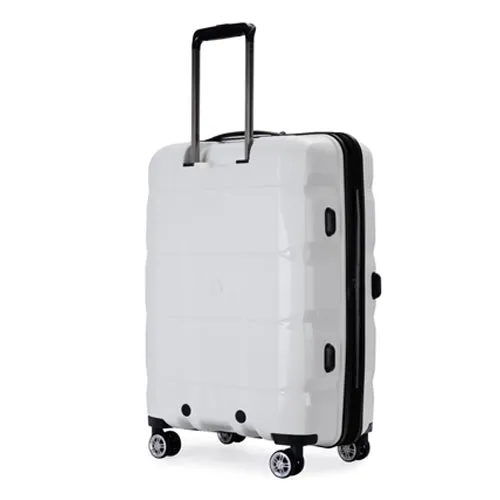 Richland Fashion Hand Luggage Lightweight PP Expandable Hard Shell Trolley Travel Suitcase with 4 Wheels Cabin Carry-on Suitcase - 20 Inch