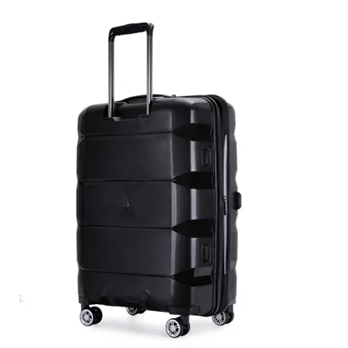 Richland Fashion Hand Luggage Lightweight PP Expandable Hard Shell Trolley Travel Suitcase with 4 Wheels Cabin Carry-on Suitcase - 20 Inch