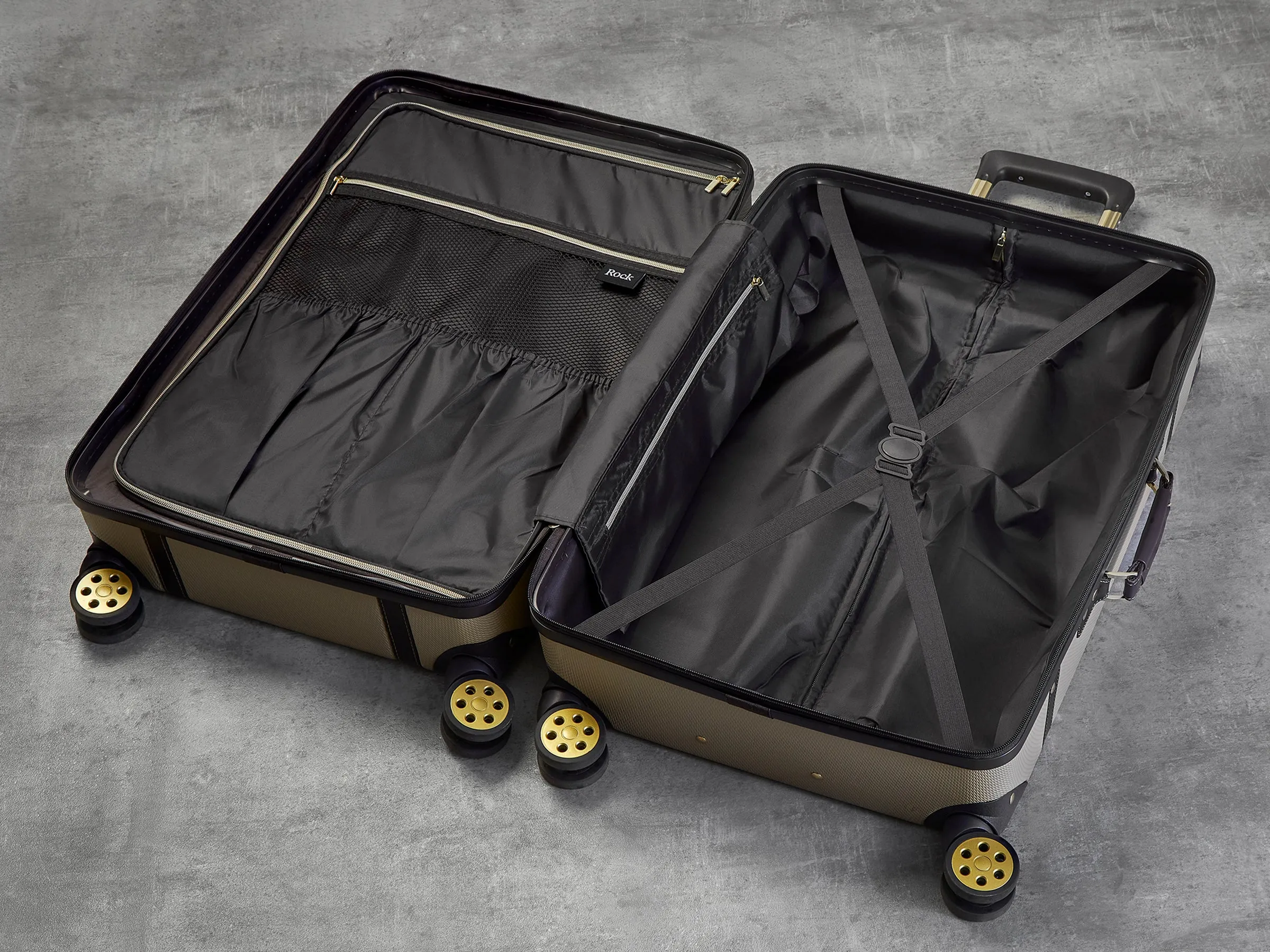 Rock Vintage Spinner Medium Suitcase 67cm - Gold