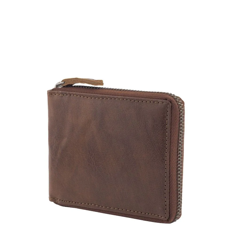 Rugged Hide RH-1006 Aris Leather Wallet Zipped around