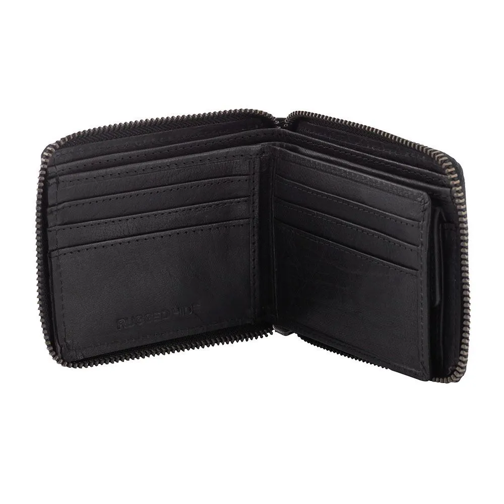 Rugged Hide RH-1006 Aris Leather Wallet Zipped around