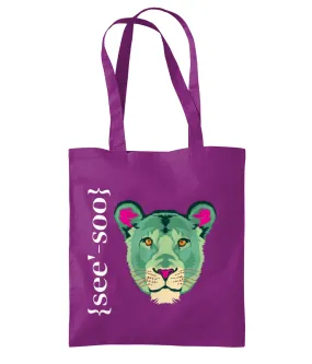 See’-soo “Prowl” 100% Cotton Tote, Magenta