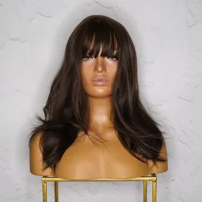 SHILA Dark Brown Fringe Wig