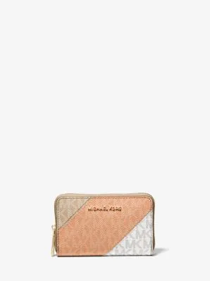 Small Color-Block Logo Wallet