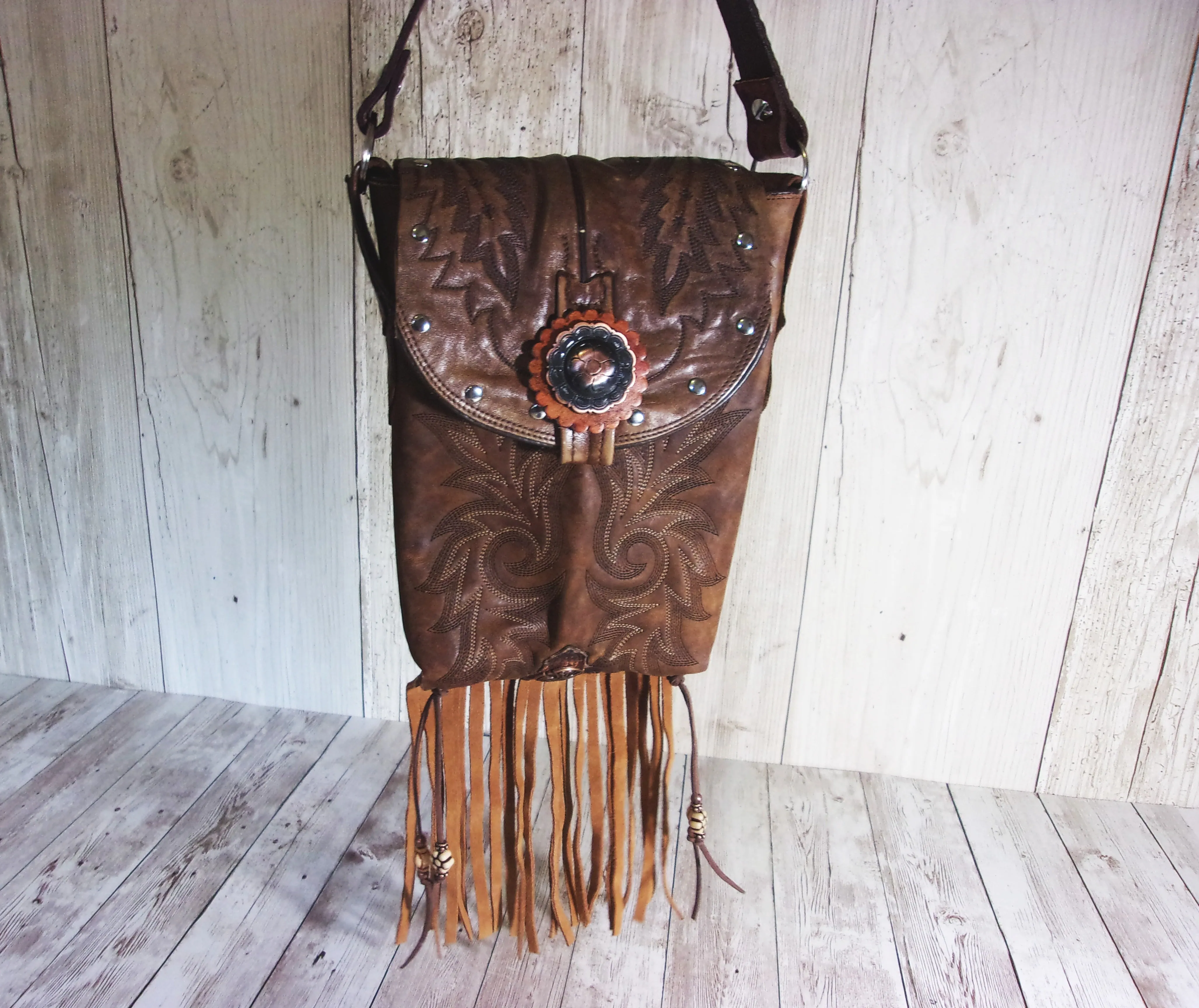 Small Concealed Carry Purse with Fringe CB53