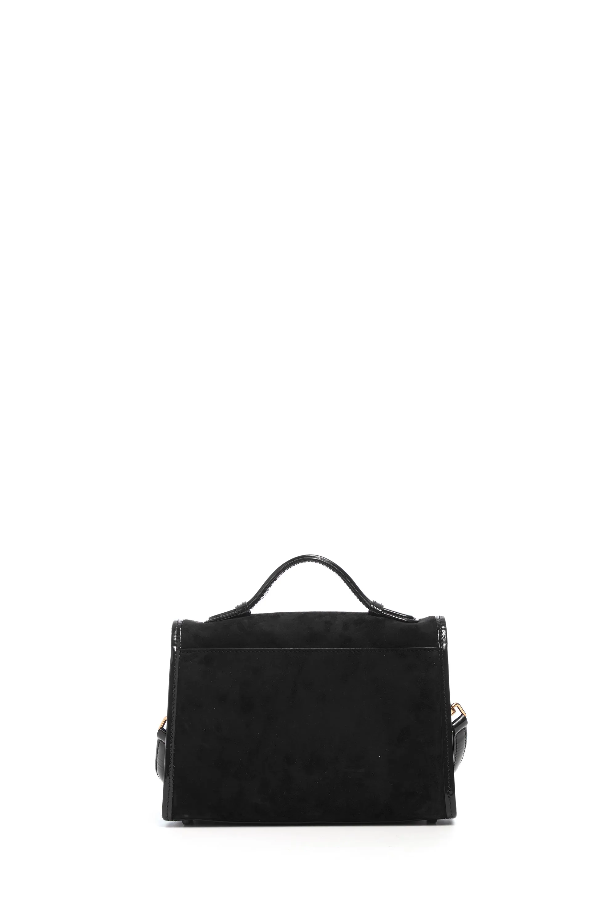 Small Leonora Bag in Black Suede