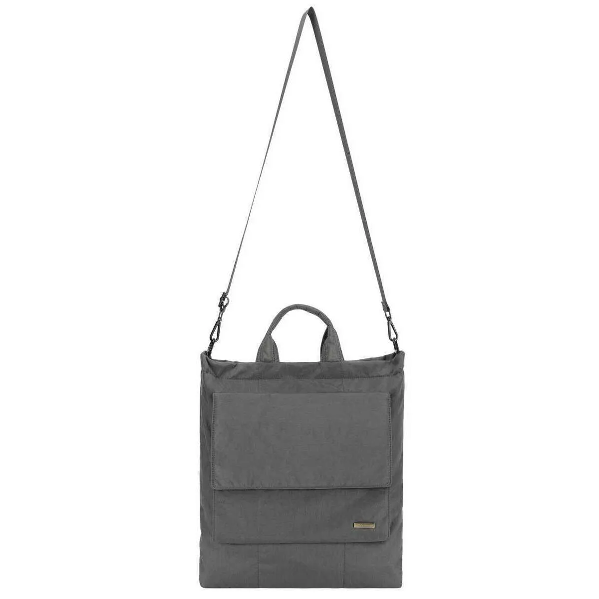 Smith and Canova Portrait Nylon Tote - Dark Grey