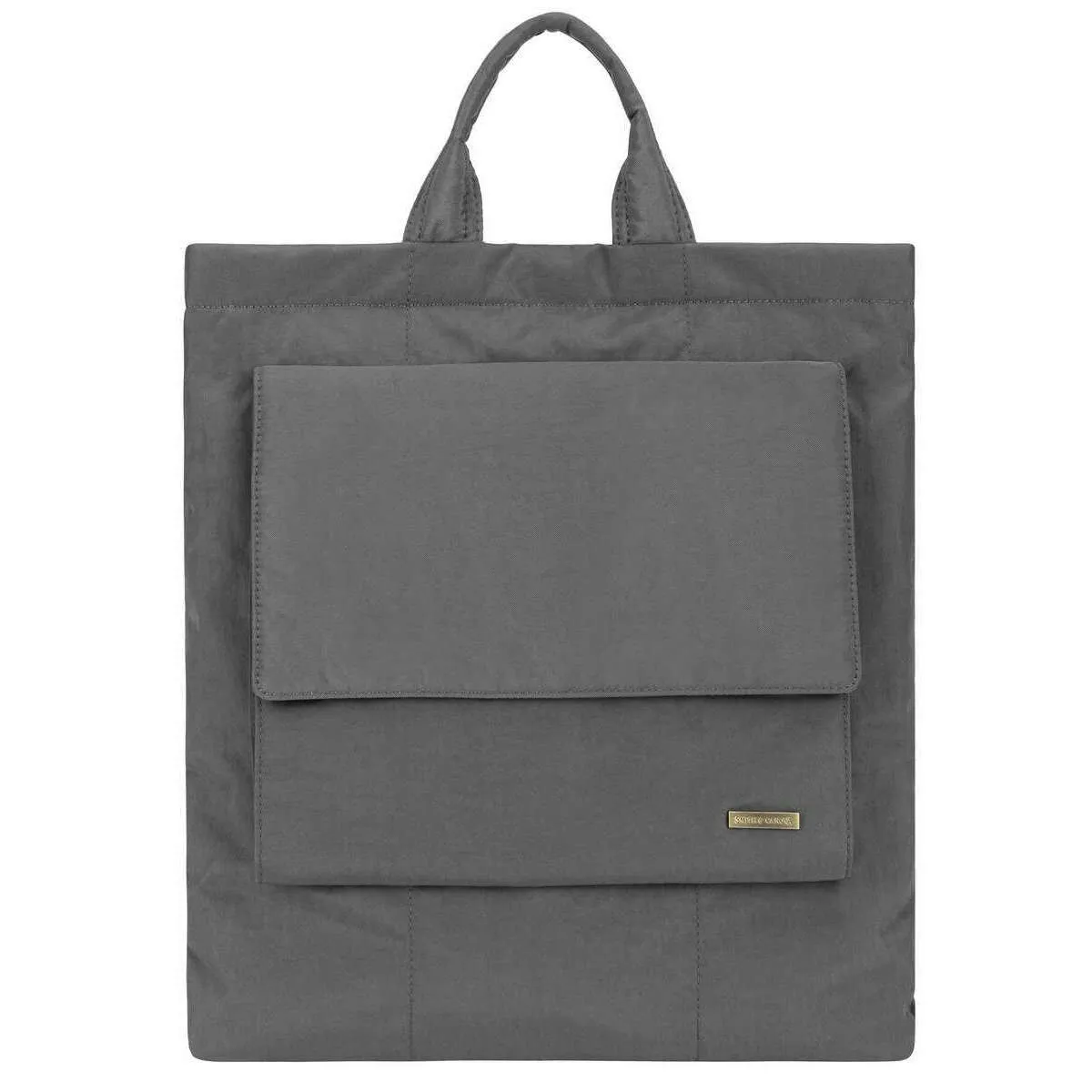 Smith and Canova Portrait Nylon Tote - Dark Grey