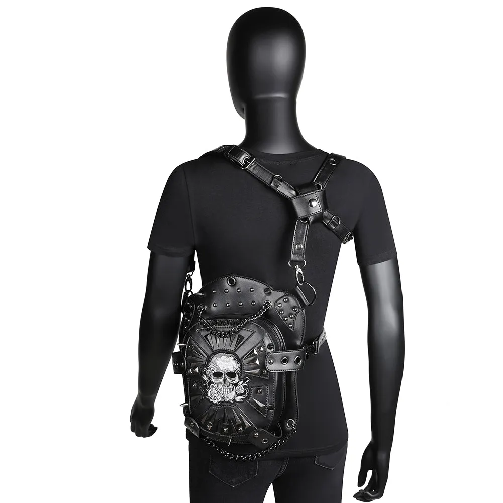 Steampunk Retro Rock Gothic Punk Shoulder Waist Bag