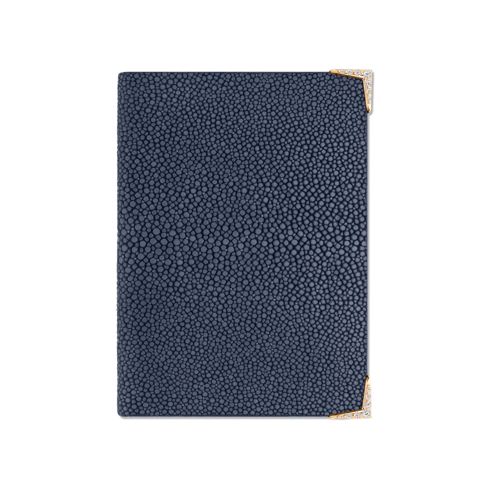 StingHD Diamond-Encrusted Rose Gold & Navy Blue Stingray Leather Wallet