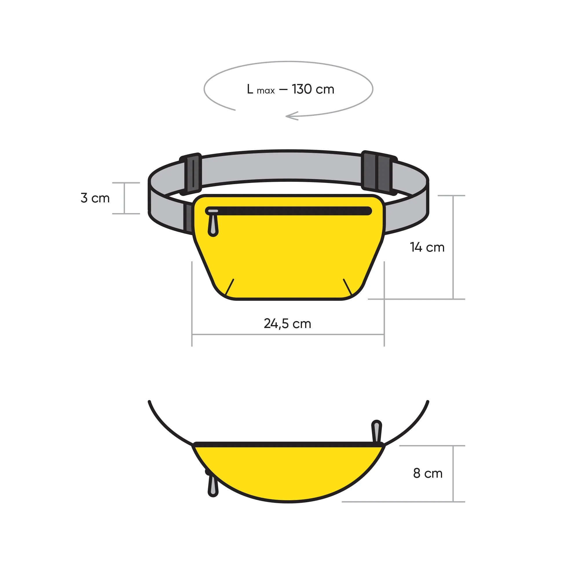 Suprematist Braid Bag Belt