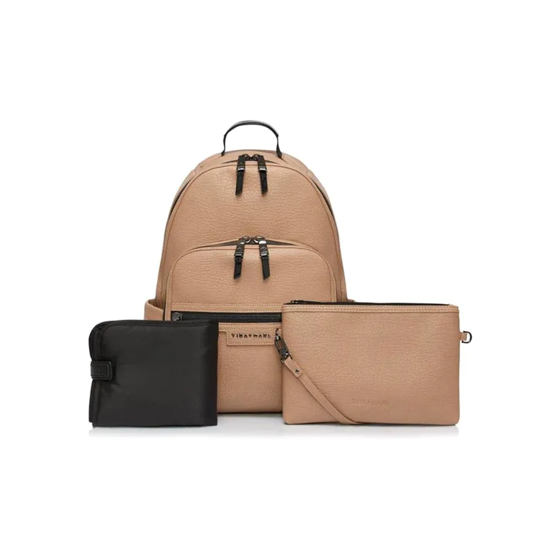 Tiba   Marl Elwood Twin Changing Backpack - Taupe