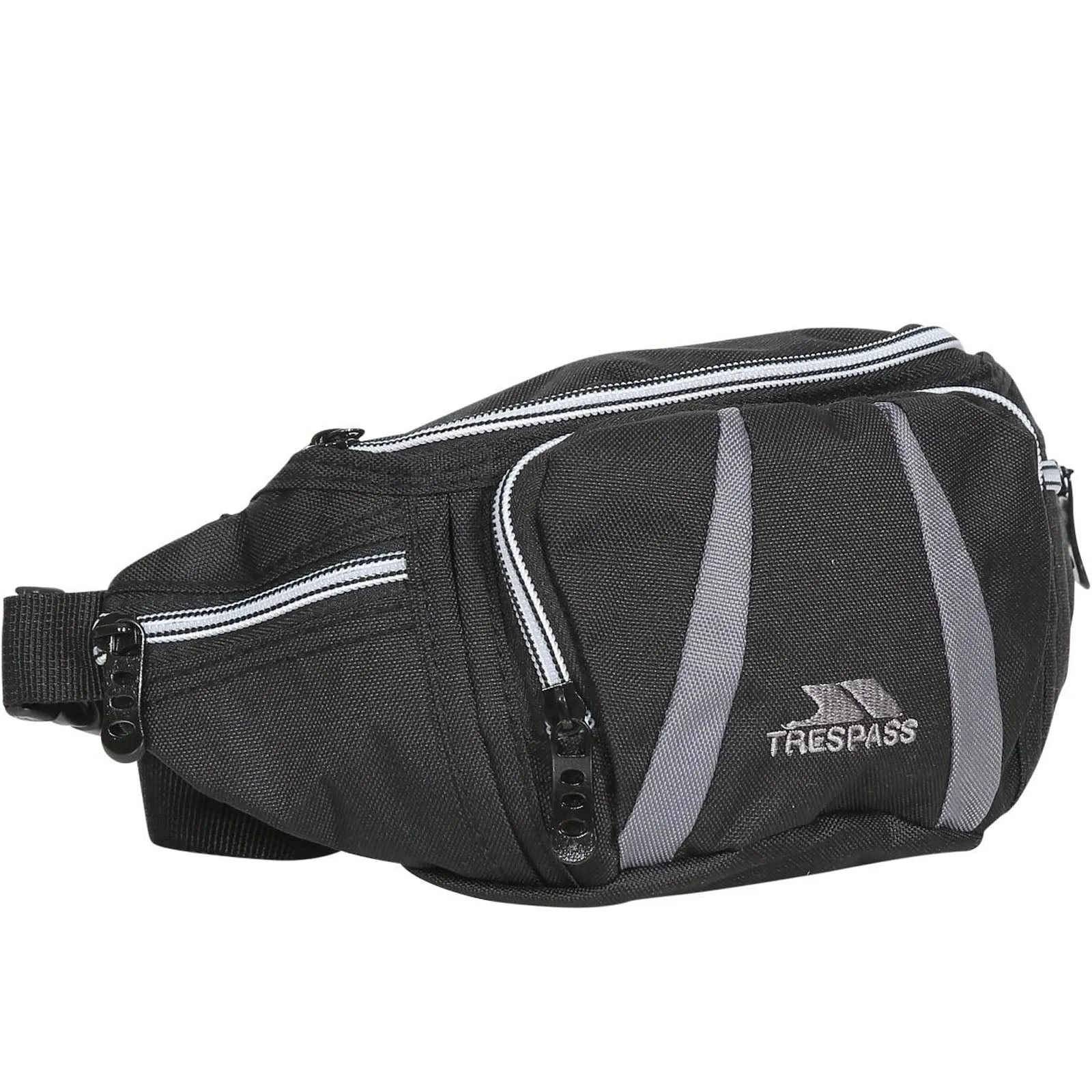 Trespass Unisex Adults Dax 2.5L Walking Multi Pocket Bum Bag - Black