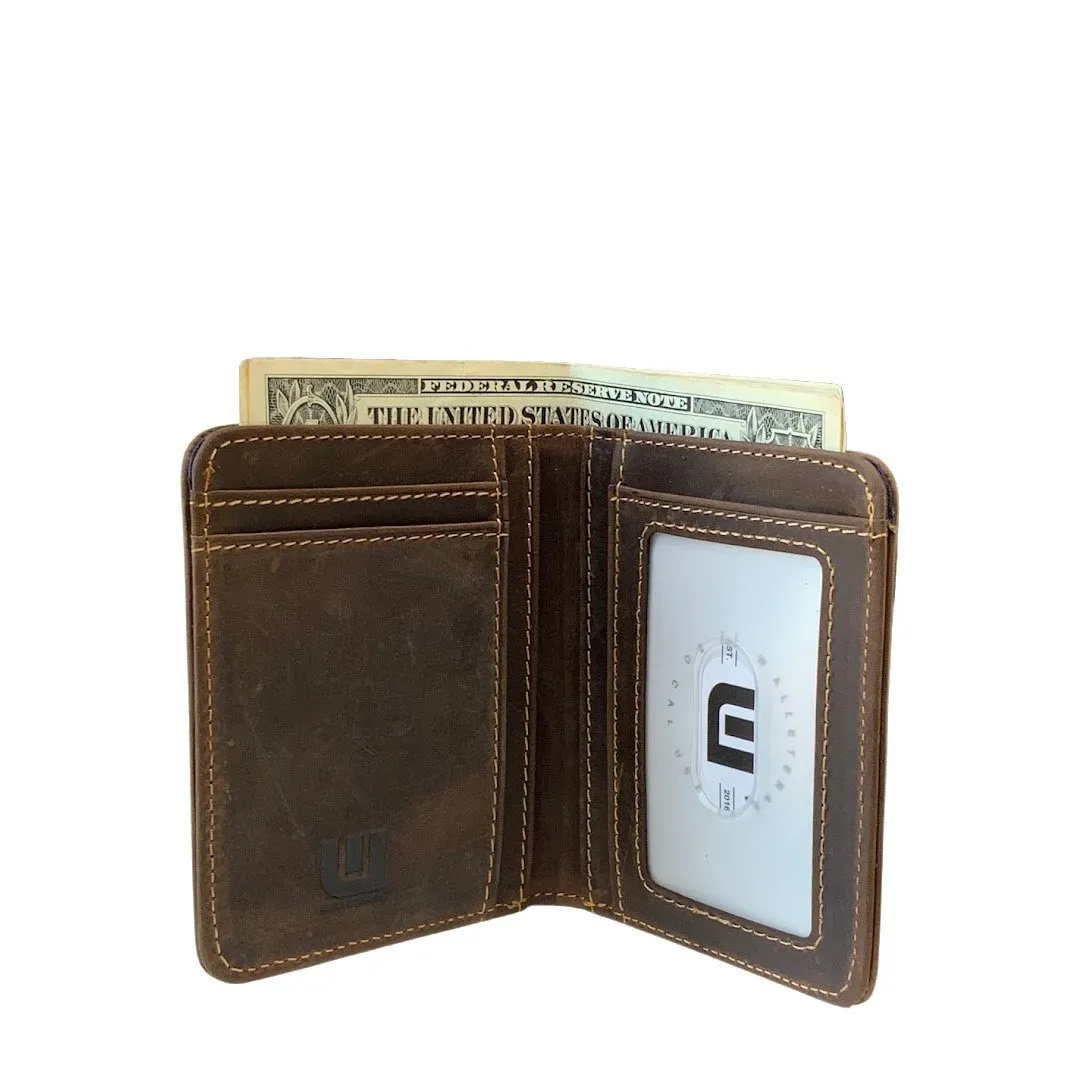 Two ID Bifold Leather Wallet - Heritage TX