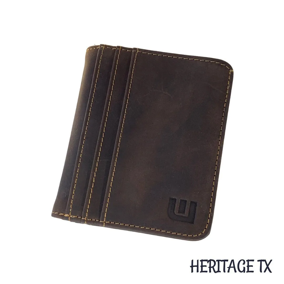 Two ID Bifold Leather Wallet - Heritage TX