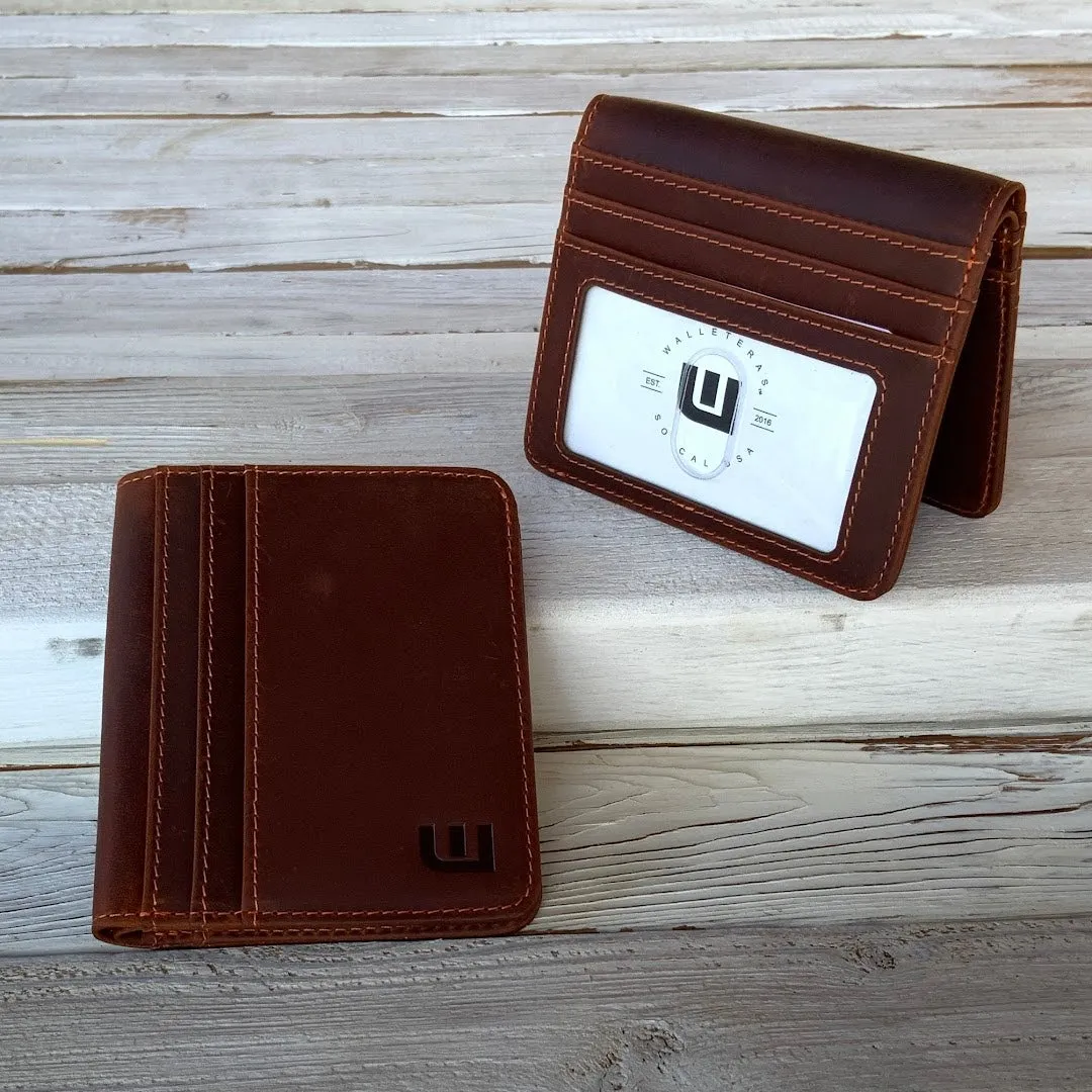 Two ID Bifold Leather Wallet - Heritage TX