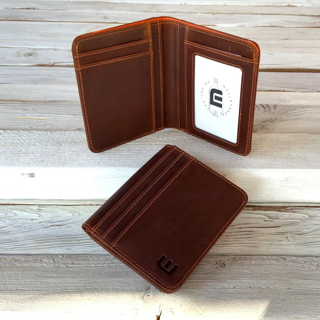 Two ID Bifold Leather Wallet - Heritage TX