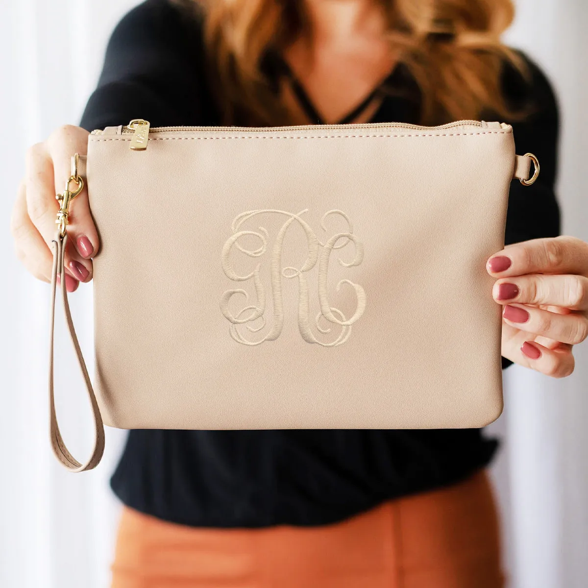 Viv & Lou Tan Madeline Wristlet