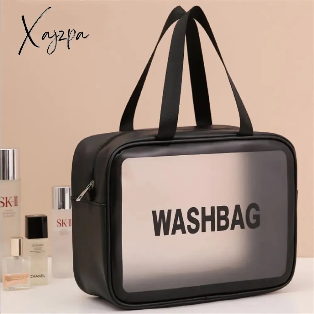 Xajzpa - Women Portable Travel Wash Bag Female Transparent Waterproof Makeup Storage Pouch Large Capacity Cosmetic Organizer Beauty Case