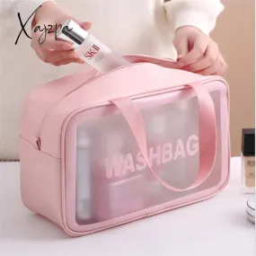 Xajzpa - Women Portable Travel Wash Bag Female Transparent Waterproof Makeup Storage Pouch Large Capacity Cosmetic Organizer Beauty Case