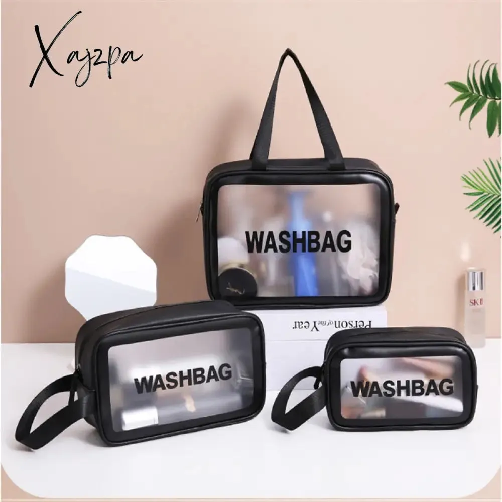 Xajzpa - Women Portable Travel Wash Bag Female Transparent Waterproof Makeup Storage Pouch Large Capacity Cosmetic Organizer Beauty Case