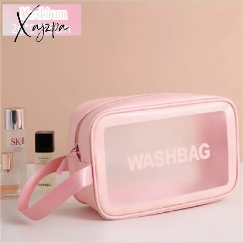 Xajzpa - Women Portable Travel Wash Bag Female Transparent Waterproof Makeup Storage Pouch Large Capacity Cosmetic Organizer Beauty Case