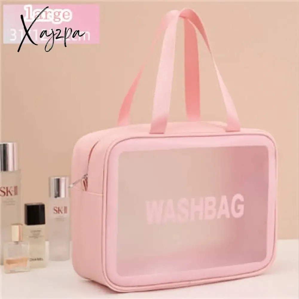 Xajzpa - Women Portable Travel Wash Bag Female Transparent Waterproof Makeup Storage Pouch Large Capacity Cosmetic Organizer Beauty Case