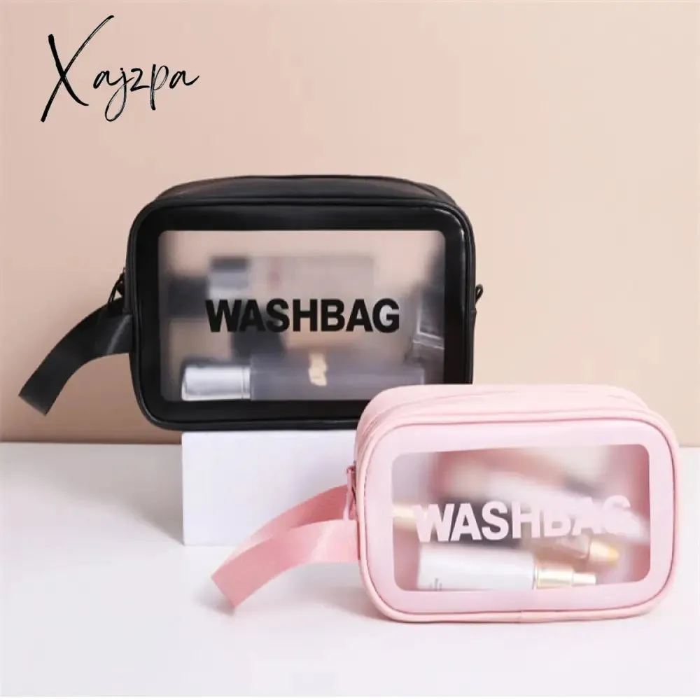 Xajzpa - Women Portable Travel Wash Bag Female Transparent Waterproof Makeup Storage Pouch Large Capacity Cosmetic Organizer Beauty Case