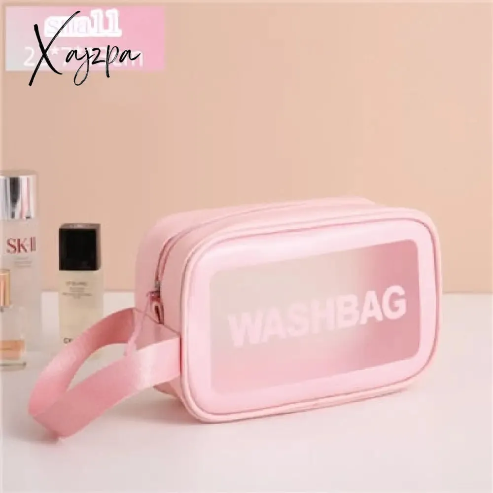 Xajzpa - Women Portable Travel Wash Bag Female Transparent Waterproof Makeup Storage Pouch Large Capacity Cosmetic Organizer Beauty Case